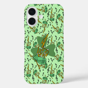 Coques iPhone 16 Shamrock Bagpipe