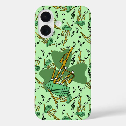 Coques Case-Mate iPhone Shamrock Bagpipe (Verso)