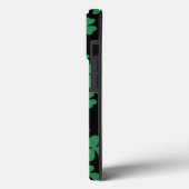 Coques Case-Mate iPhone Shamrock Clover Vert et noir St patrick moderne (Verso / Gauche)