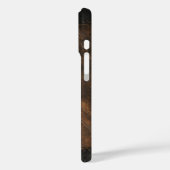 Coques Case-Mate iPhone Shamrock d'or St.Patrick`s Day, Cuir Brown (Verso / Gauche)
