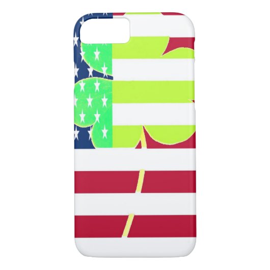Coques Case-Mate iPhone Shamrock du drapeau irlandais américain Clover St. (Dos)