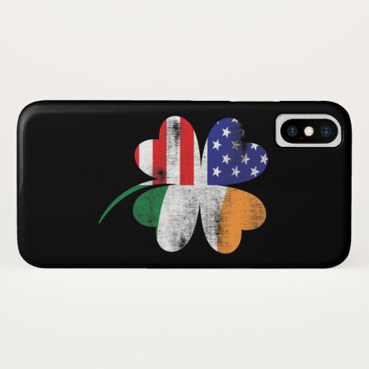 Coques Case-Mate iPhone Shamrock irlandais (Dos (Horizontal))