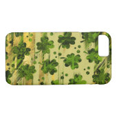 Coques Case-Mate iPhone Shamrock irlandais - or peint par trèfle et vert (Dos (Horizontal))