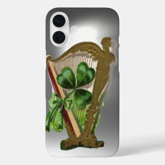 Coques Case-Mate iPhone SHAMROCK VERT HARP blanc (Verso)
