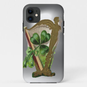 Coques Pour iPhone SHAMROCK VERT HARP blanc