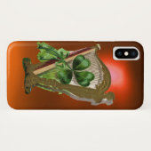 Coques Case-Mate iPhone SHAMROCK VERT HARP orange (Dos (Horizontal))