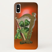 Coques Case-Mate iPhone SHAMROCK VERT HARP orange (Dos)