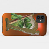 Coques Case-Mate iPhone SHAMROCK VERT HARP orange (Dos (Horizontal))