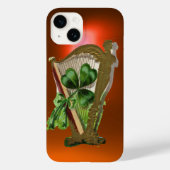 Coques Case-Mate iPhone SHAMROCK VERT IRISH HARP orange (Verso)