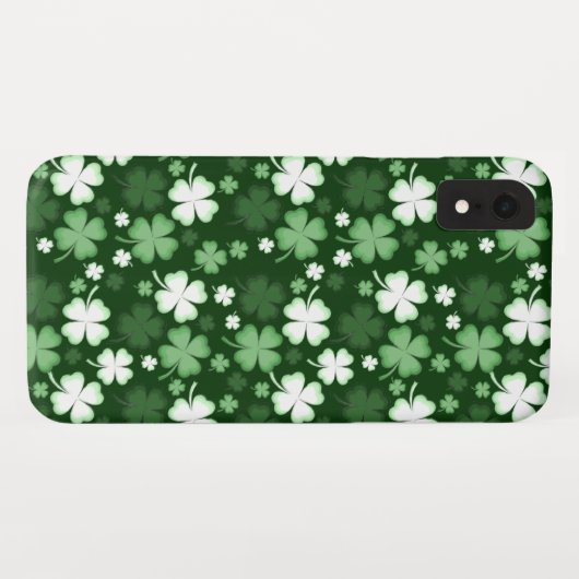 Coques Case-Mate iPhone Shamrocks de la Saint Patrick (Dos (Horizontal))