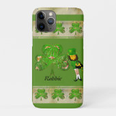 Coques Case-Mate iPhone Shamrocks et Leprechaun (Dos)