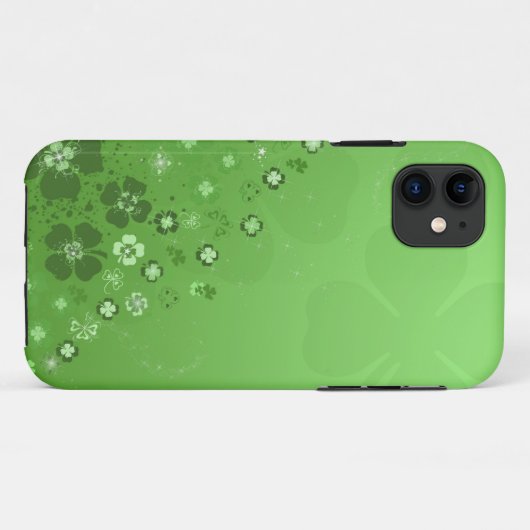 Coques Case-Mate iPhone Shamrocks irlandais verts (Dos (Horizontal))
