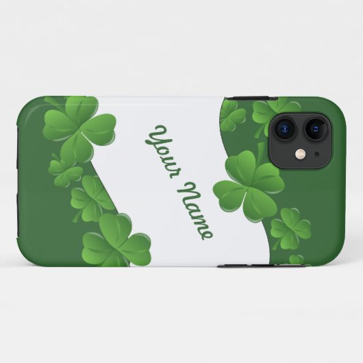 Coques Case-Mate iPhone Shamrocks persionalized (Dos (Horizontal))