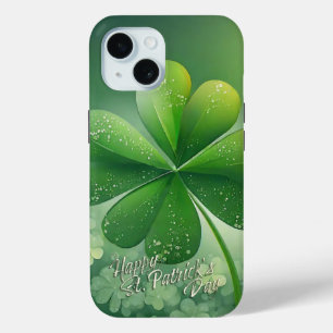 Coque Pour iPhone 15 Shamrocks verts Bonne St. Patrick's Day (7) c