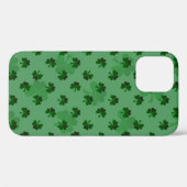Coques Case-Mate iPhone Shamrocks verts sur Arrière - plan vert (Verso (horizontal))