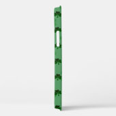 Coques Case-Mate iPhone Shamrocks verts sur Arrière - plan vert (Verso / Droite)