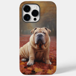 Coque Pour Pour iPhone 14 Pro Max Shar Pei dans l'automne Feuilles automne Inspire