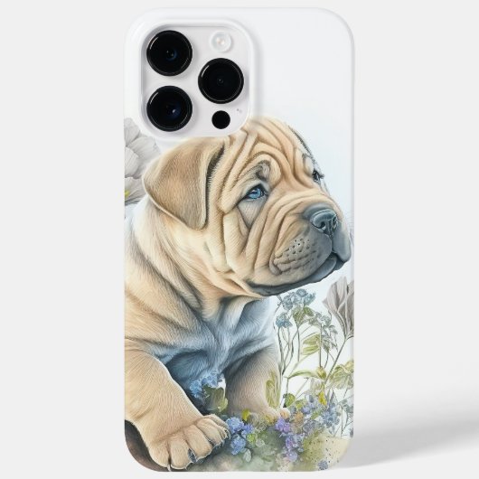 COQUES Case-Mate iPhone SHAR PEI PUPPY CHIEN DE COULEUR D'EAU CUITE (Verso)