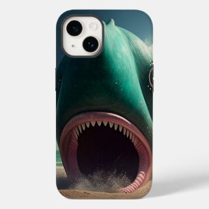 Coque Pour iPhone 14 Shark sculpture on the beach
