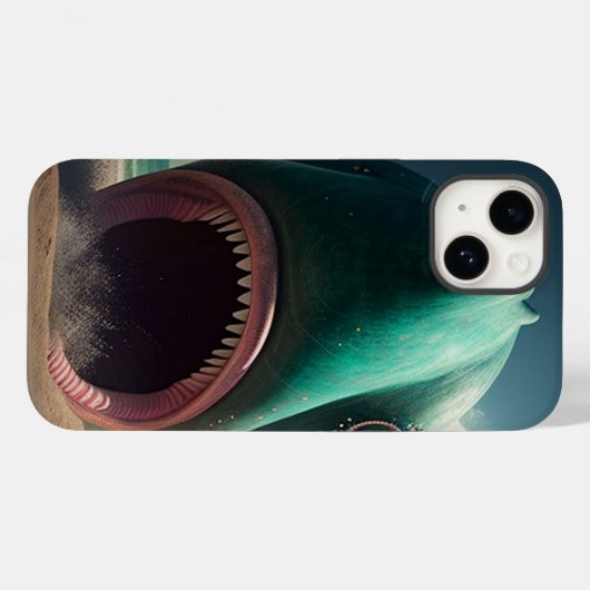 Coques Case-Mate iPhone Shark sculpture on the beach (Verso (horizontal))
