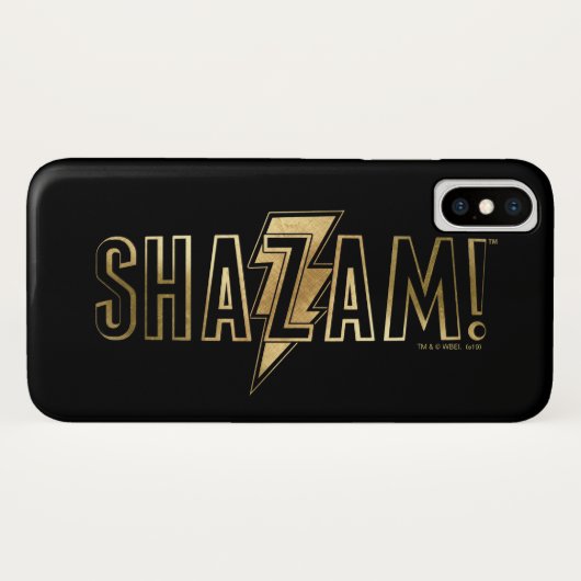 Coques Case-Mate iPhone SHAZAM ! | Logo Or (Dos (Horizontal))