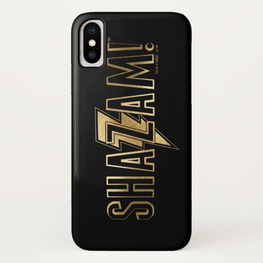 Coques Case-Mate iPhone SHAZAM ! | Logo Or (Dos)