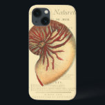 Etui iPhone 13 Shell<br><div class="desc">Dans this vivid image,  you can see in vintage natural and unique style of the red conch shell up close. This unique type of art has black and red shading to accent the spiring of this conch shell. Get this conch shell with an sepia background on your product today.</div>
