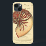 Etui iPhone 13 Shell<br><div class="desc">Dans this vivid image, you can see in vintage natural and unique style of the red conch shell up close. This unique type of art has black and red shading to accent the spiring of this conch shell. Get this conch shell with an sepia background on your product today.</div>