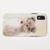 Coques Case-Mate iPhone Shetland Sheepdog Puppy Peinture Chien original ar (Dos (Horizontal))