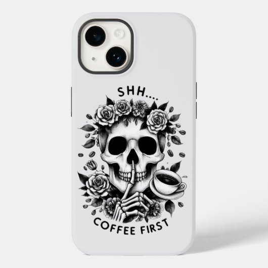Coques Case-Mate iPhone Shhh...Café d'abord (Verso)