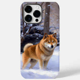 Coque Pour Pour iPhone 14 Pro Max Shiba Inu Qu'il neige Noël