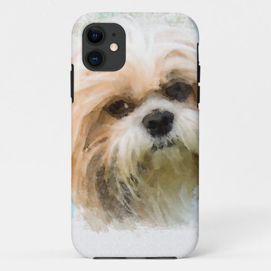 Coques Case-Mate iPhone Shih Tzu Dog Eau Couleur Art Peinture (Dos)