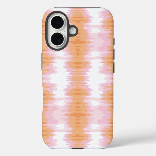 Coques Case-Mate iPhone Shimmer Ikat rose et orange (Verso)