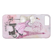 Coques Case-Mate iPhone Shopping à Paris sous la tour Eiffel - Editable (Dos (Horizontal))