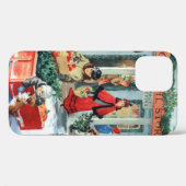 Coques Case-Mate iPhone shopping de Noël rétro (Verso (horizontal))
