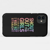 Coques Case-Mate iPhone Shout To The Girls Gay pride Rainbow Flag LGBT (Dos (Horizontal))