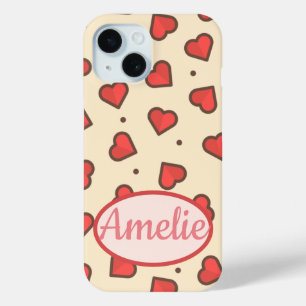 Coque Pour iPhone 15 Shower of Hearts