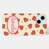Coques Case-Mate iPhone Shower of Hearts (Verso (horizontal))