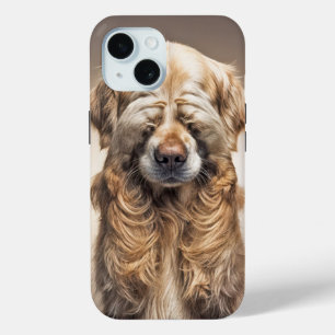 Coque Pour iPhone 15 Shy Golden Retriever