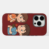 Coques Case-Mate iPhone Shy Love Moment 💕 | Cute Cartoon (Verso (horizontal))