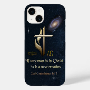 Coque Pour iPhone 14 Si un homme est en Christ, il est une nouvelle cré