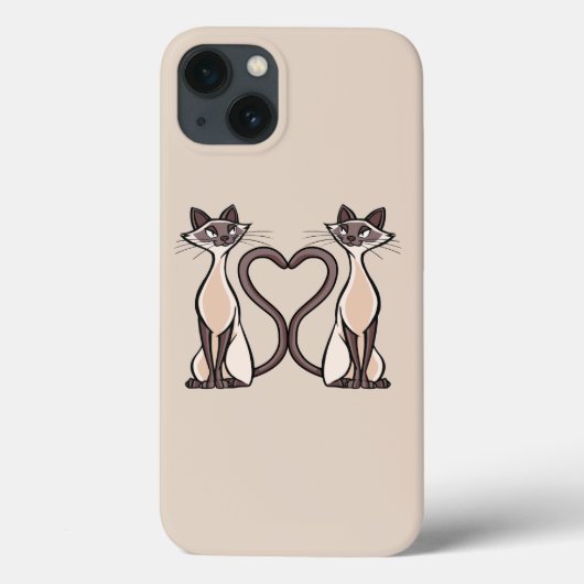 Coques Case-Mate iPhone Siamese Chats Heart (Verso)