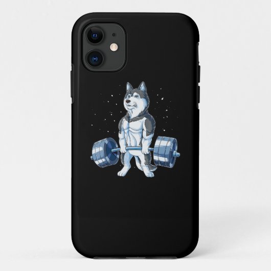 Coques Case-Mate iPhone Sibérie Husky Weighlifting Funny Deadlifts Hommes (Dos)