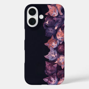 Coques iPhone 16 Sieste de chat rêveuse – Illustration de chaton at