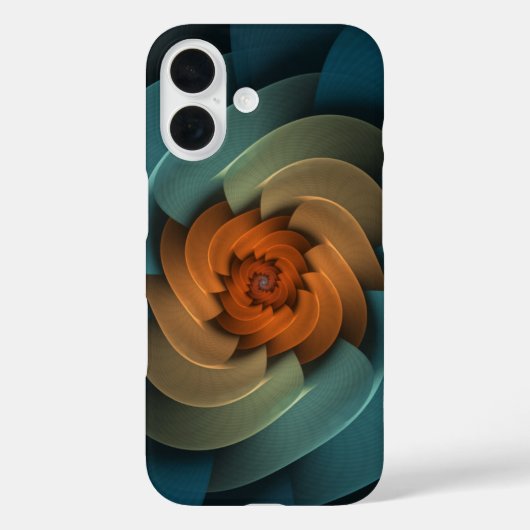 Coques Case-Mate iPhone Siffler dans la spirale bleue noire Abstraite (Verso)