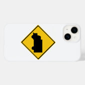 Coques Case-Mate iPhone Signal d'avertissement de camion routier (Verso (horizontal))