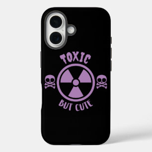 Coques iPhone 16 Signal d'avertissement toxique mais mignon