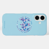 Coques Case-Mate iPhone Signal de chauve-souris mauve (Verso (horizontal))