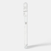 Coques Case-Mate iPhone Signature Bouclée Marbre Blanc Argenté (Verso / Gauche)