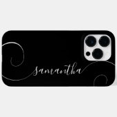 Coques Case-Mate iPhone Signature bouclée noir et blanc (Verso (horizontal))